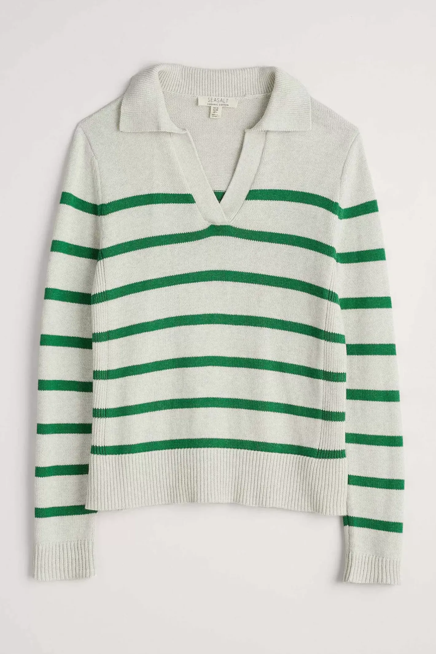 Women Seasalt Cornwall Barbizan Long Sleeve Collared Jumper