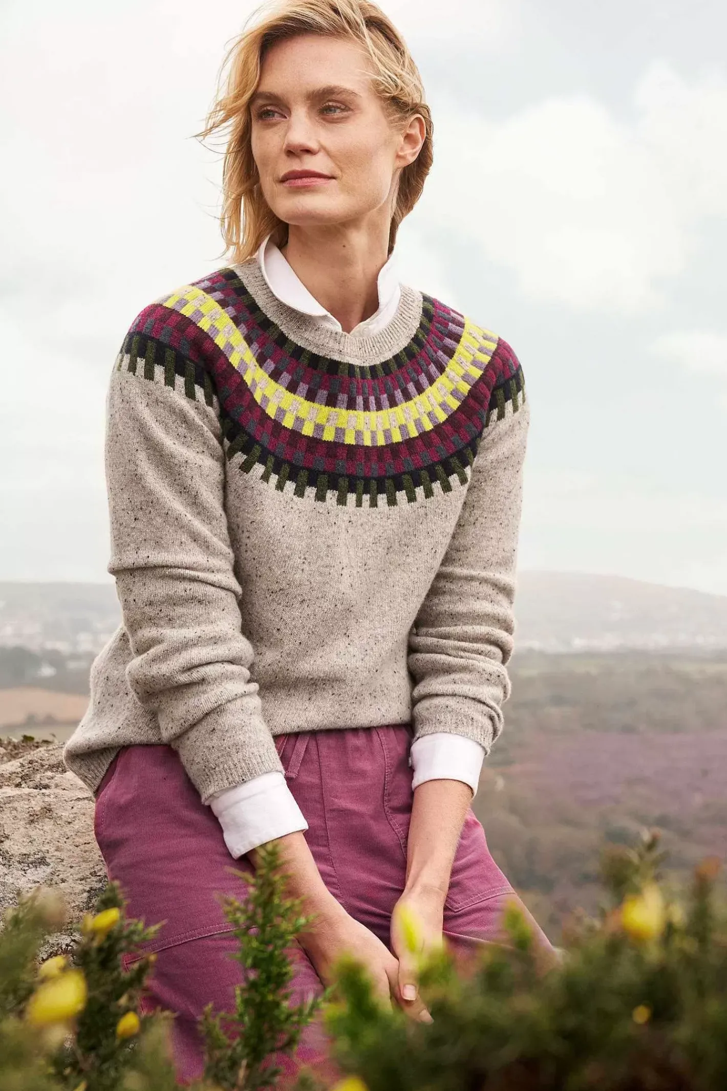 Women Seasalt Cornwall Berlewen Fair Isle Jumper