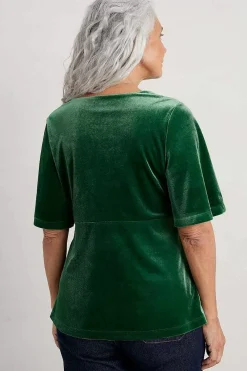 Women Seasalt Cornwall Capsule V-Neck Velvet Top