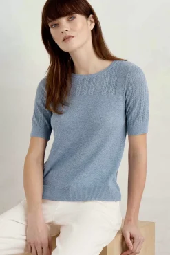 Women Seasalt Cornwall Chiff Chaff Short Sleeve Knitted Top