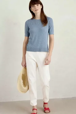 Women Seasalt Cornwall Chiff Chaff Short Sleeve Knitted Top