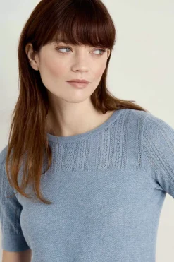 Women Seasalt Cornwall Chiff Chaff Short Sleeve Knitted Top