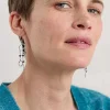 Women Seasalt Cornwall Chy Silver Tone Charm Earrings
