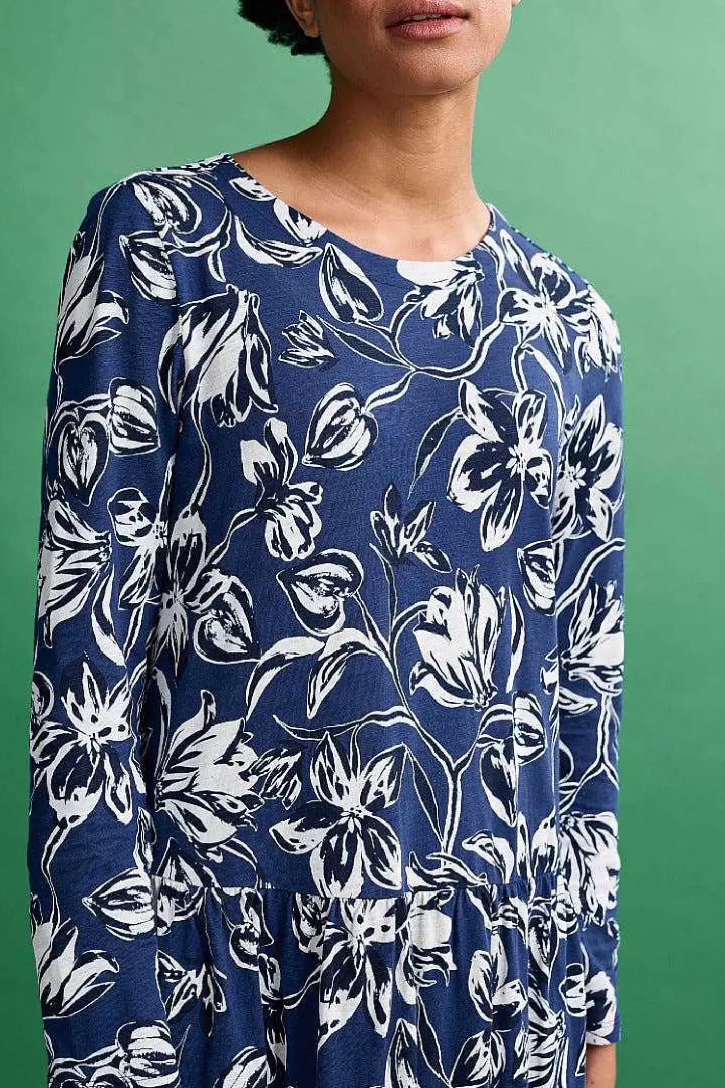 Women Seasalt Cornwall Cladonia Long Sleeve Jersey Dress