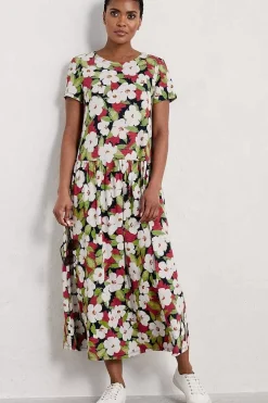 Women Seasalt Cornwall Cladonia Short Sleeve Jersey Dress