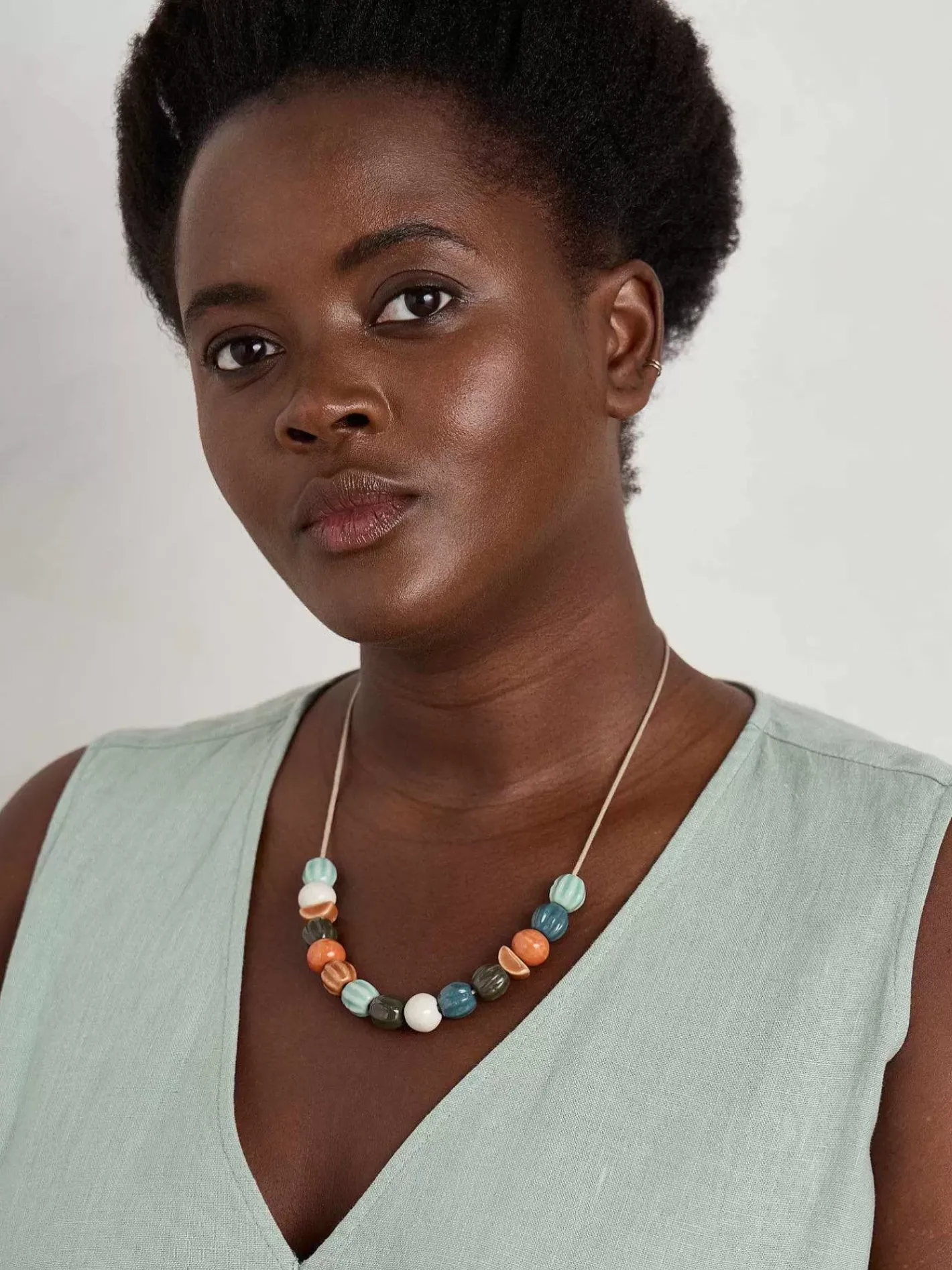 Women Seasalt Cornwall Conifer Ceramic Bead Necklace