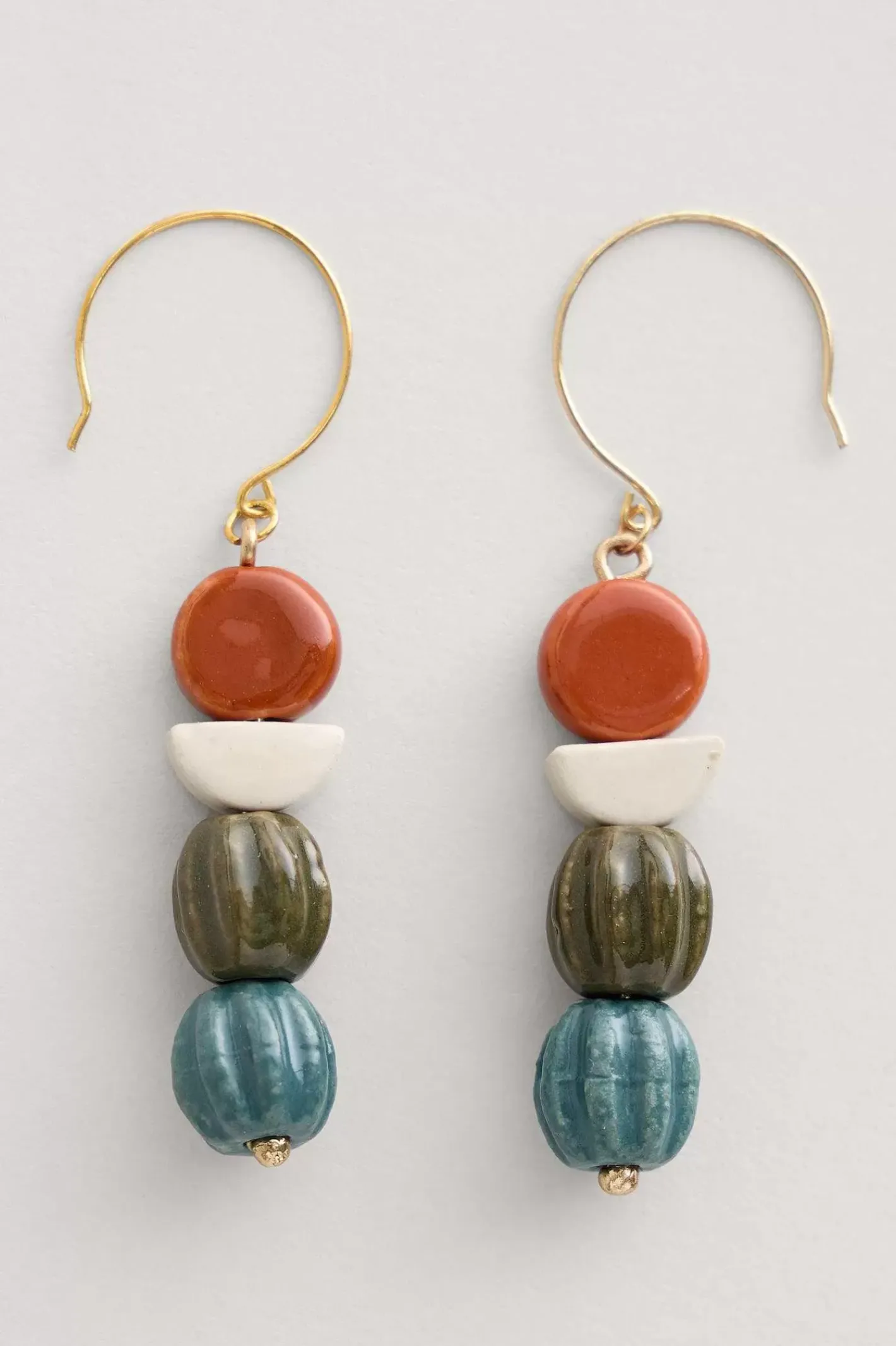 Women Seasalt Cornwall Conifer Ceramic Drop Earrings
