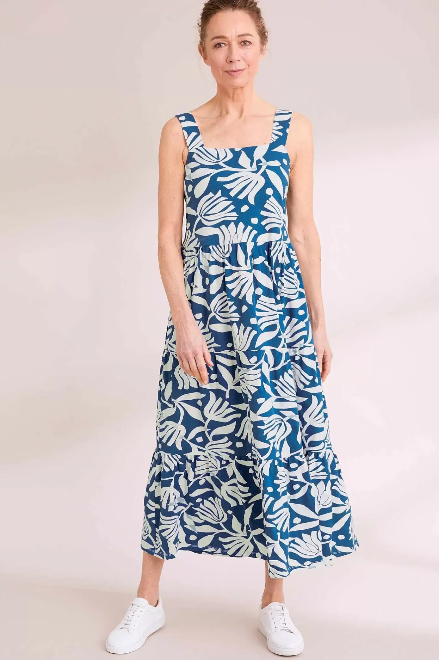 Women Seasalt Cornwall Deep Water Tiered Dress
