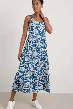 Women Seasalt Cornwall Deep Water Tiered Dress