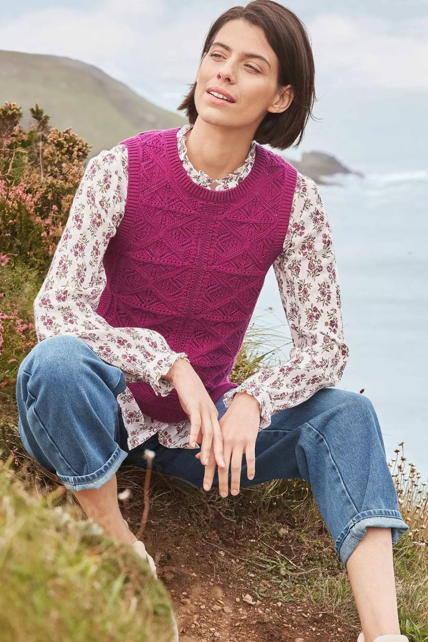 Women Seasalt Cornwall Doe Path Knitted Vest