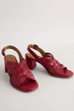 Women Seasalt Cornwall Faerystone Mid Heel Leather Sandals