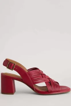 Women Seasalt Cornwall Faerystone Mid Heel Leather Sandals