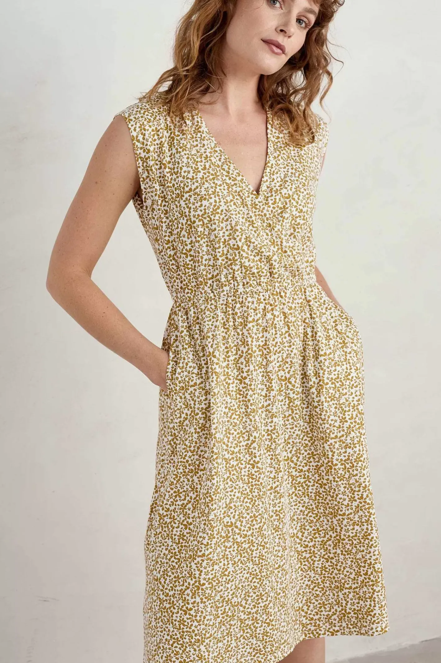 Women Seasalt Cornwall Faye Sleeveless Mock Wrap Dress