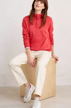 Women Seasalt Cornwall Greenshank Organic Cotton Collared Sweatshirt