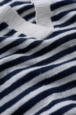 Women Seasalt Cornwall Gwynver Lightweight V-Neck Collared Jumper