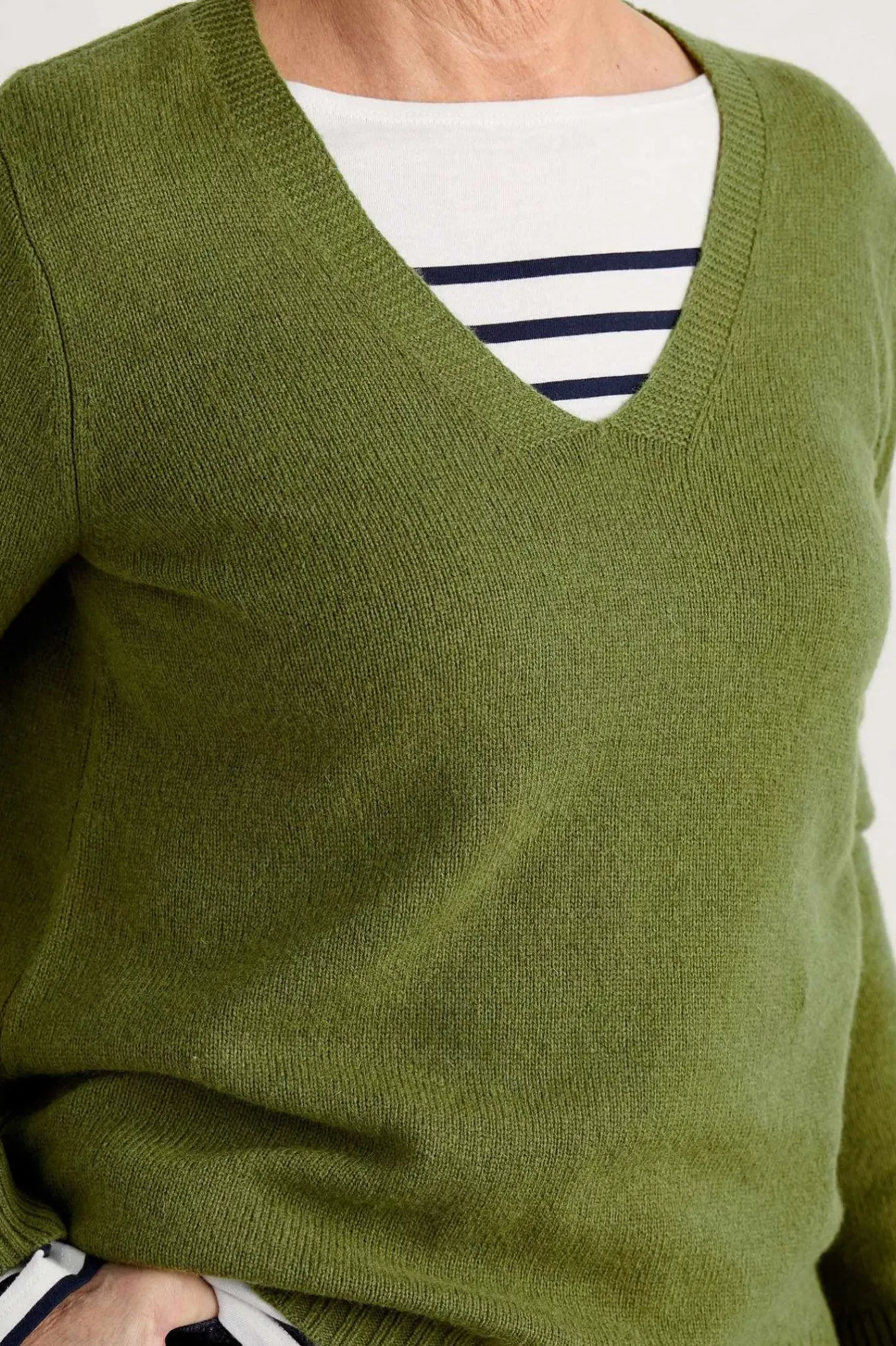 Women Seasalt Cornwall Hendra Lane V-Neck Jumper