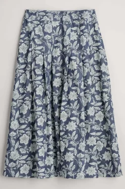 Women Seasalt Cornwall Jamboree Chambray Midi Skirt