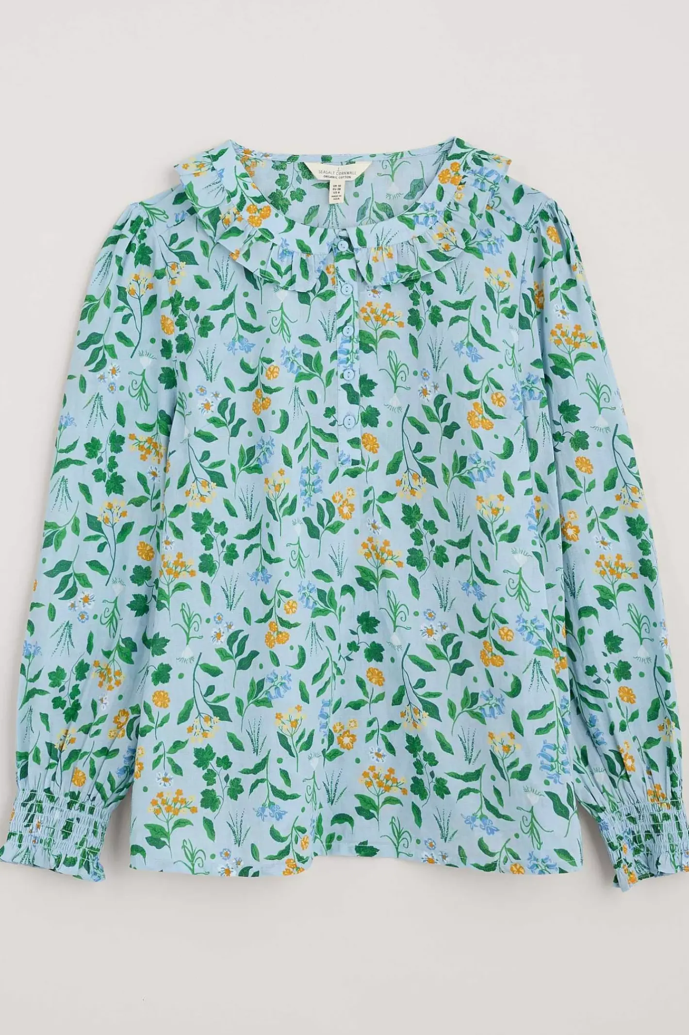 Women Seasalt Cornwall Last Leaf Printed Organic Cotton Top (Gots)