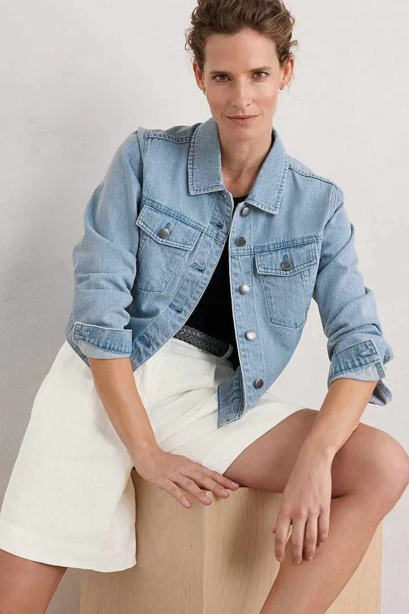 Women Seasalt Cornwall Levan Well Denim Jacket