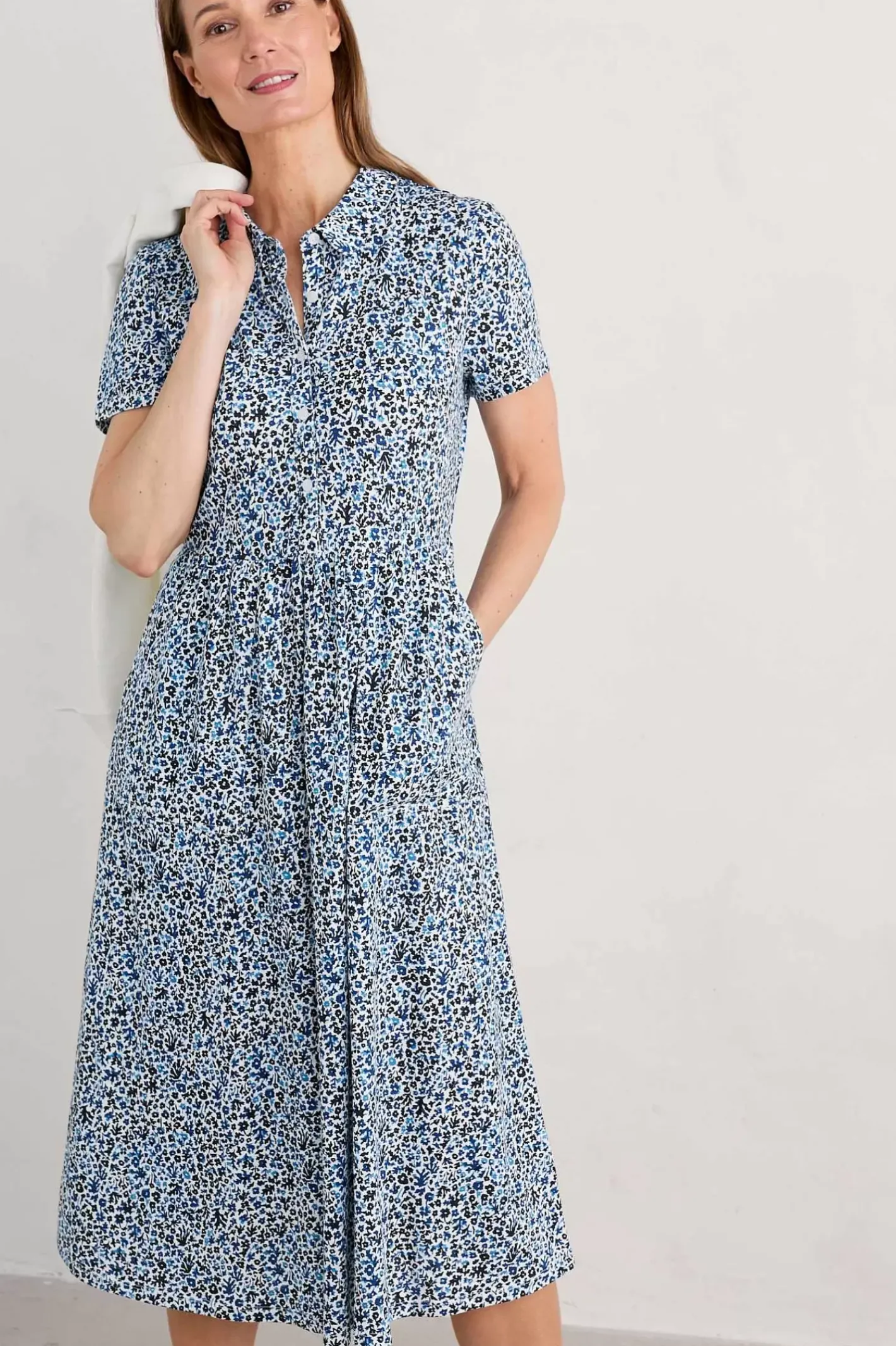 Women Seasalt Cornwall Mainland Jersey Midi Dress