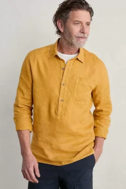 Men Seasalt Cornwall Men's Artist's Linen Shirt