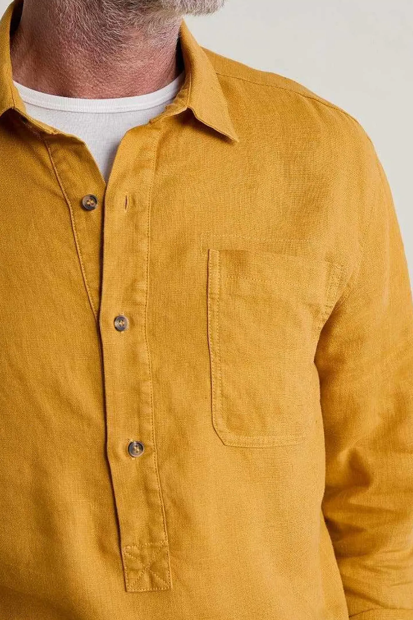 Men Seasalt Cornwall Men's Artist's Linen Shirt