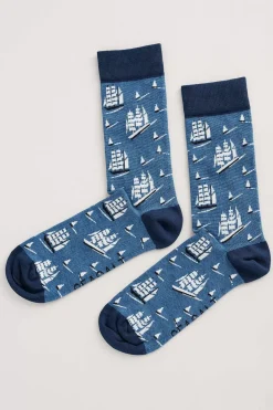 Men Seasalt Cornwall Men's Arty Organic Cotton Socks