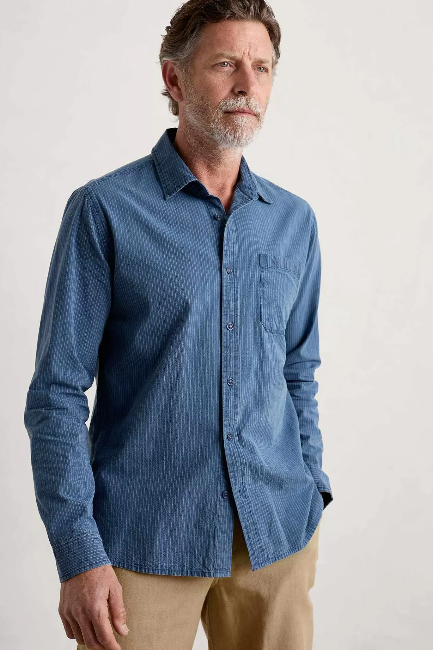 Men Seasalt Cornwall Men's Ayre Organic Cotton Shirt