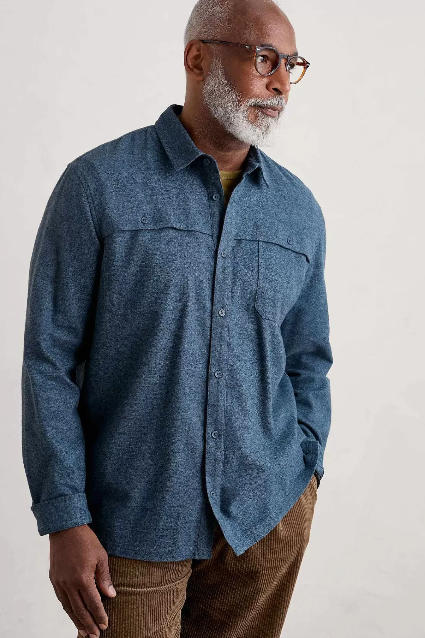 Men Seasalt Cornwall Men's Chandlery Flannel Overshirt