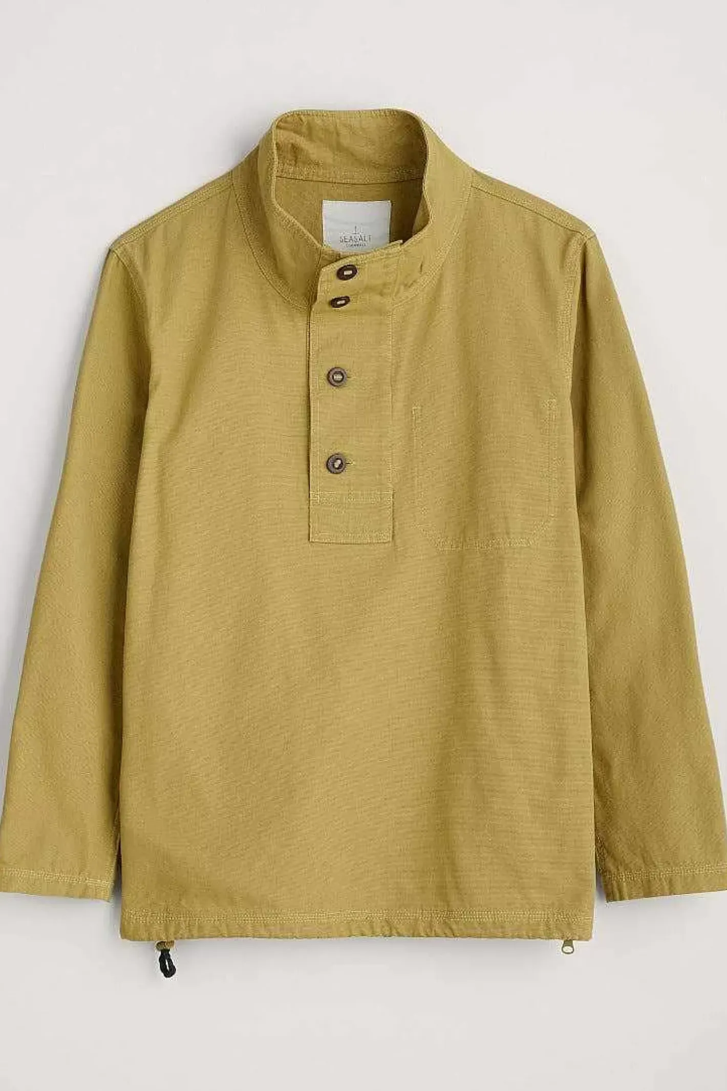 Men Seasalt Cornwall Men's Clay Stone Organic Cotton Pullover Smock