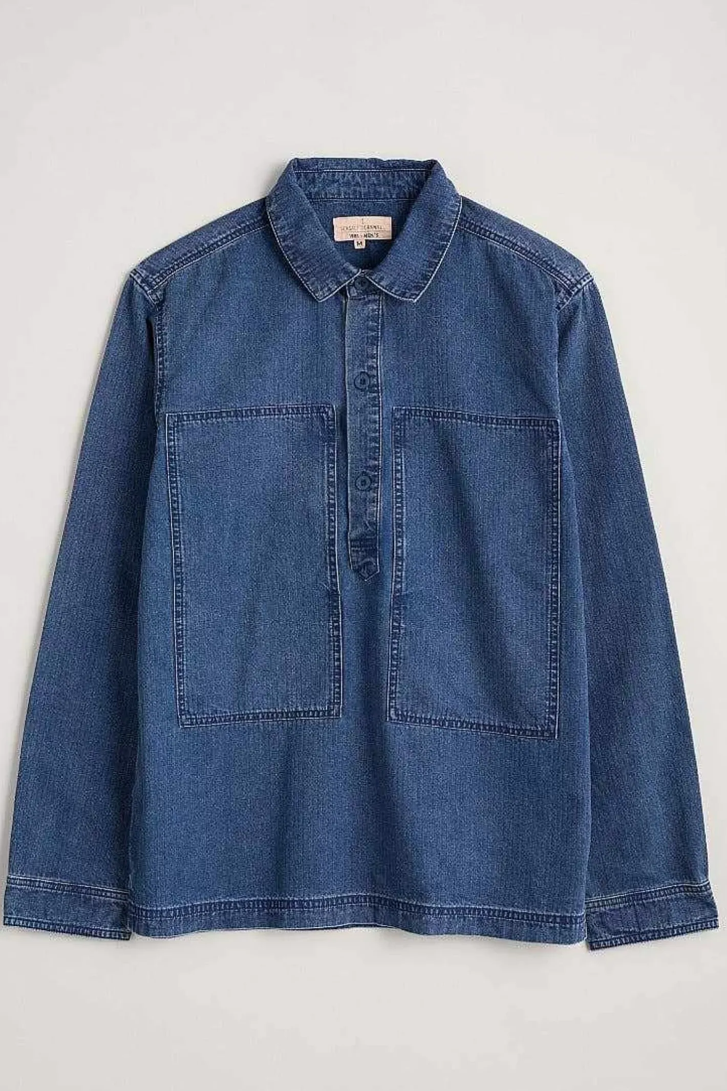 Men Seasalt Cornwall Men's Hawser Denim Overshirt