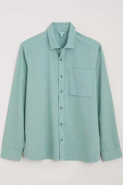 Men Seasalt Cornwall Men's Jackdaw Cotton Twill Shirt (Gots)