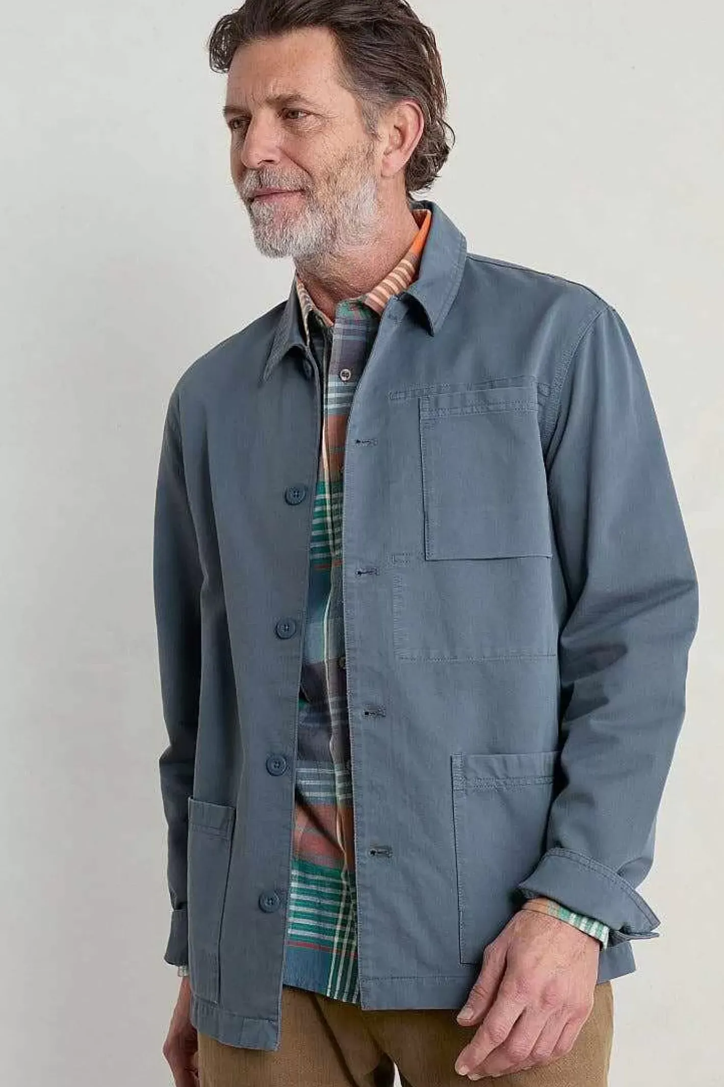 Men Seasalt Cornwall Men's Organic Cotton Canvas Tompot Jacket