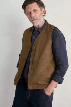 Men Seasalt Cornwall Men's Organic Cotton Metern Waistcoat