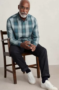 Men Seasalt Cornwall Men's Stonework Organic Cotton Shirt