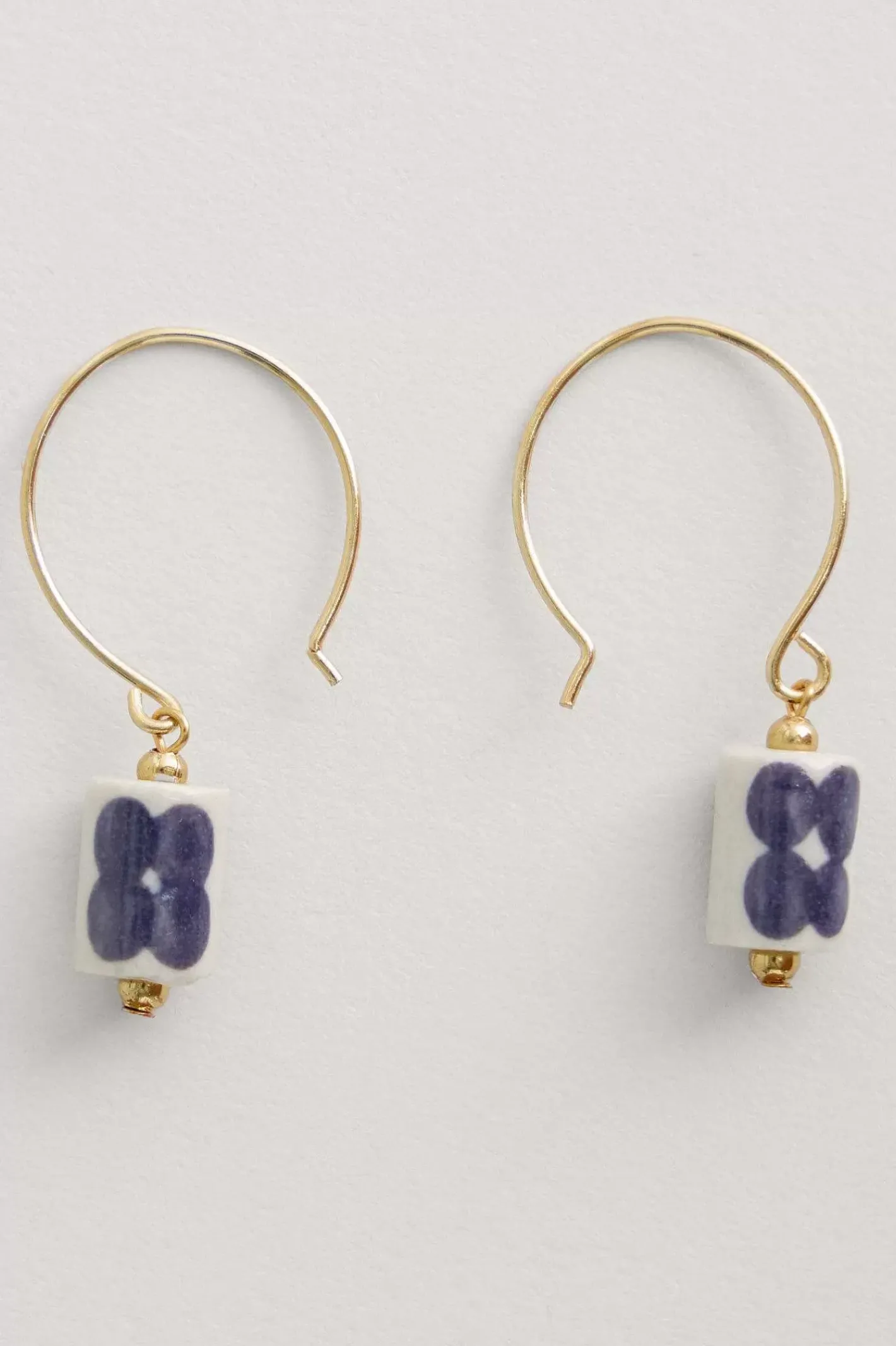 Women Seasalt Cornwall Noon Moor Ceramic Bead Drop Earrings