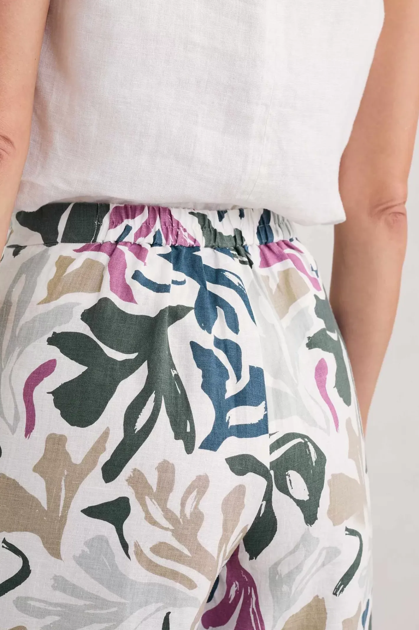 Women Seasalt Cornwall Peaceful Haven Linen Culottes