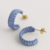 Women Seasalt Cornwall Petrel Hoop Raffia Hoop Earrings