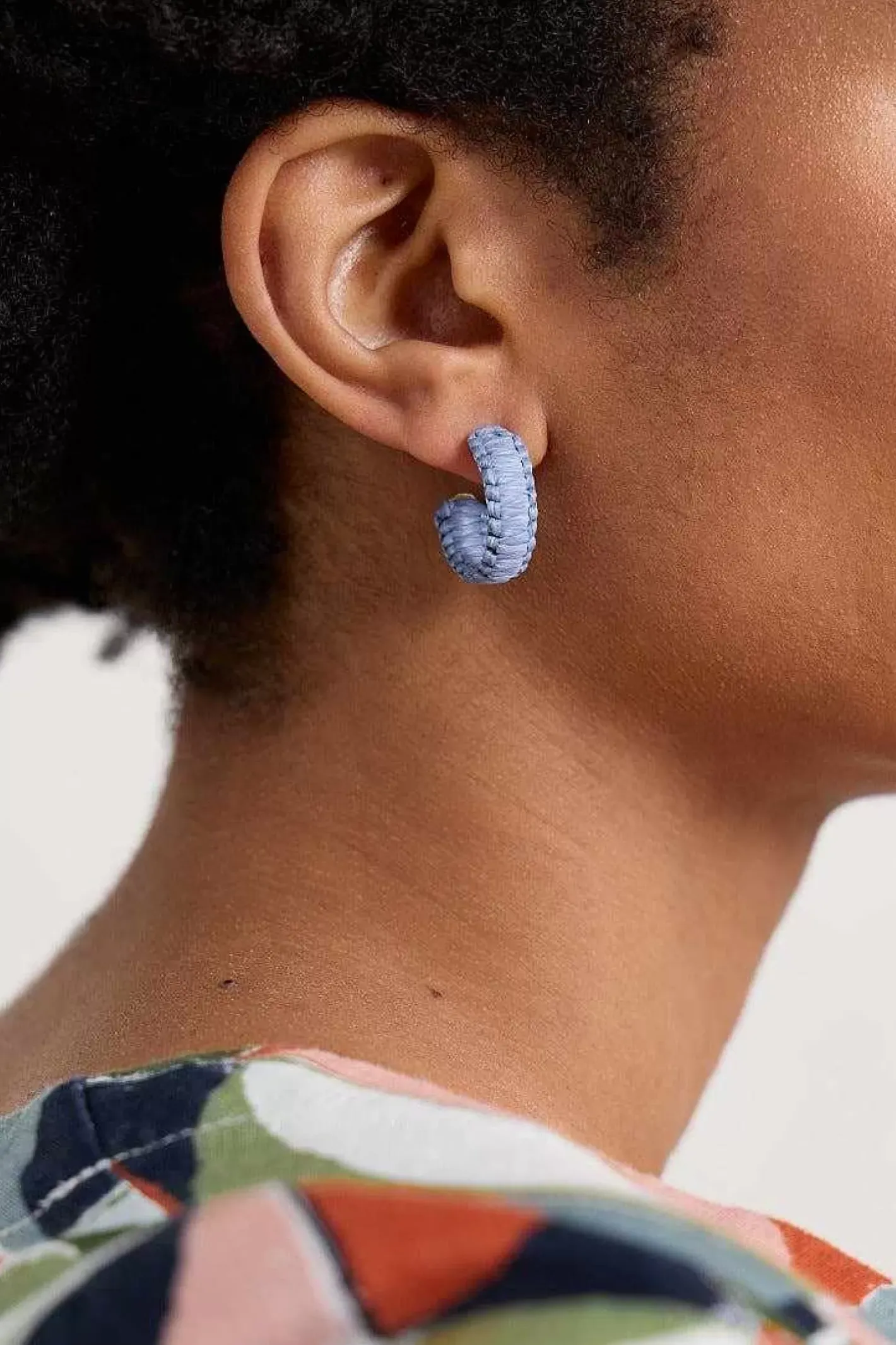 Women Seasalt Cornwall Petrel Hoop Raffia Hoop Earrings