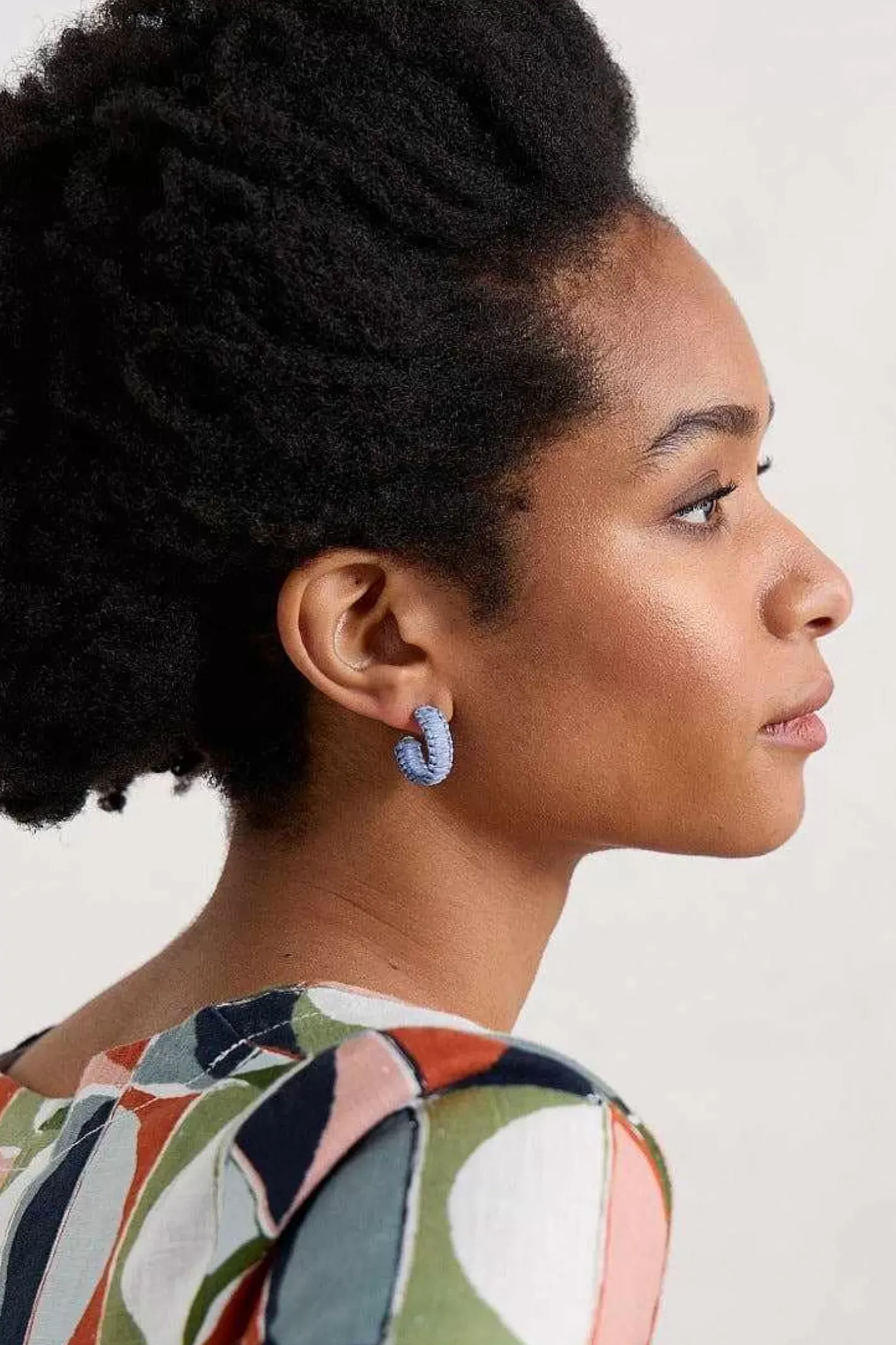 Women Seasalt Cornwall Petrel Hoop Raffia Hoop Earrings