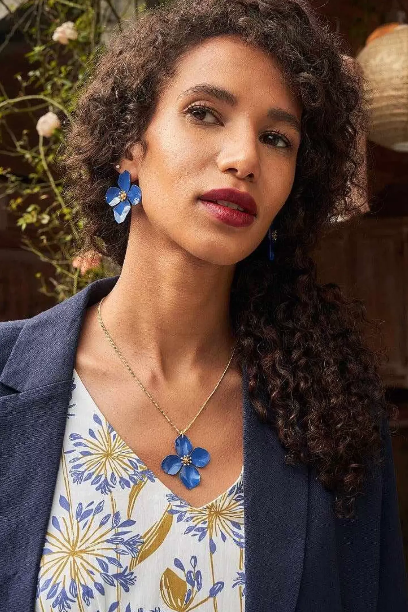 Women Seasalt Cornwall Pollinator Flower Pendant