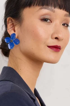 Women Seasalt Cornwall Pollinator Flower Stud Earrings