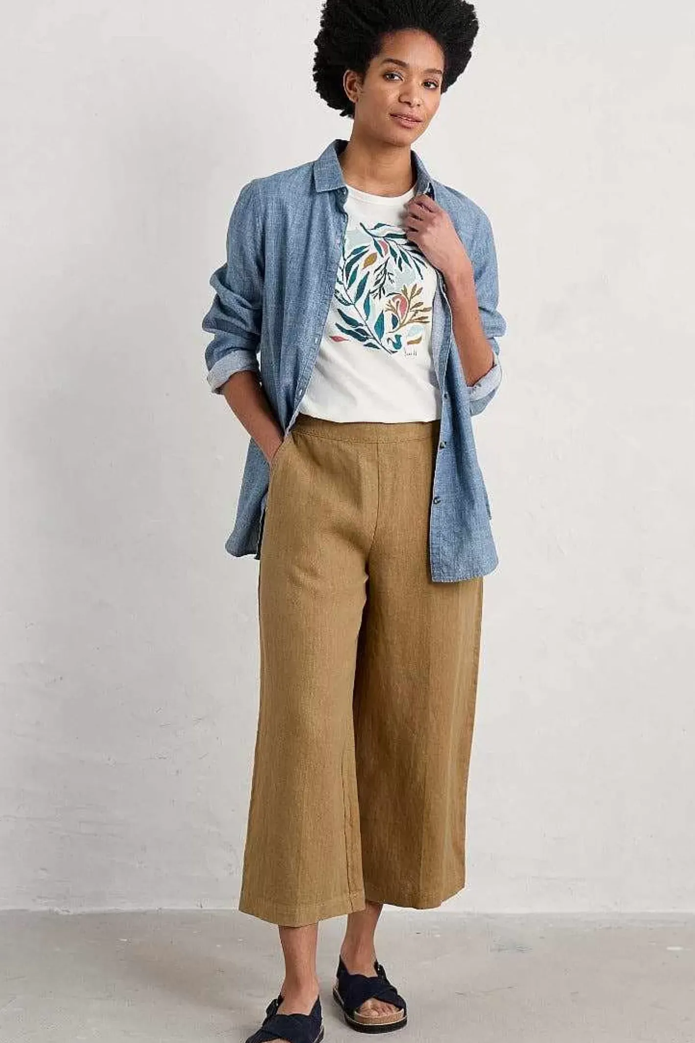Women Seasalt Cornwall Printing Ink Organic Cotton T-Shirt