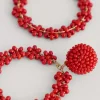 Women Seasalt Cornwall Redpoll Beaded Circle Earrings