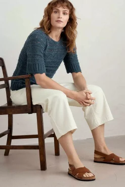 Women Seasalt Cornwall River Cross Pointelle Knit Top