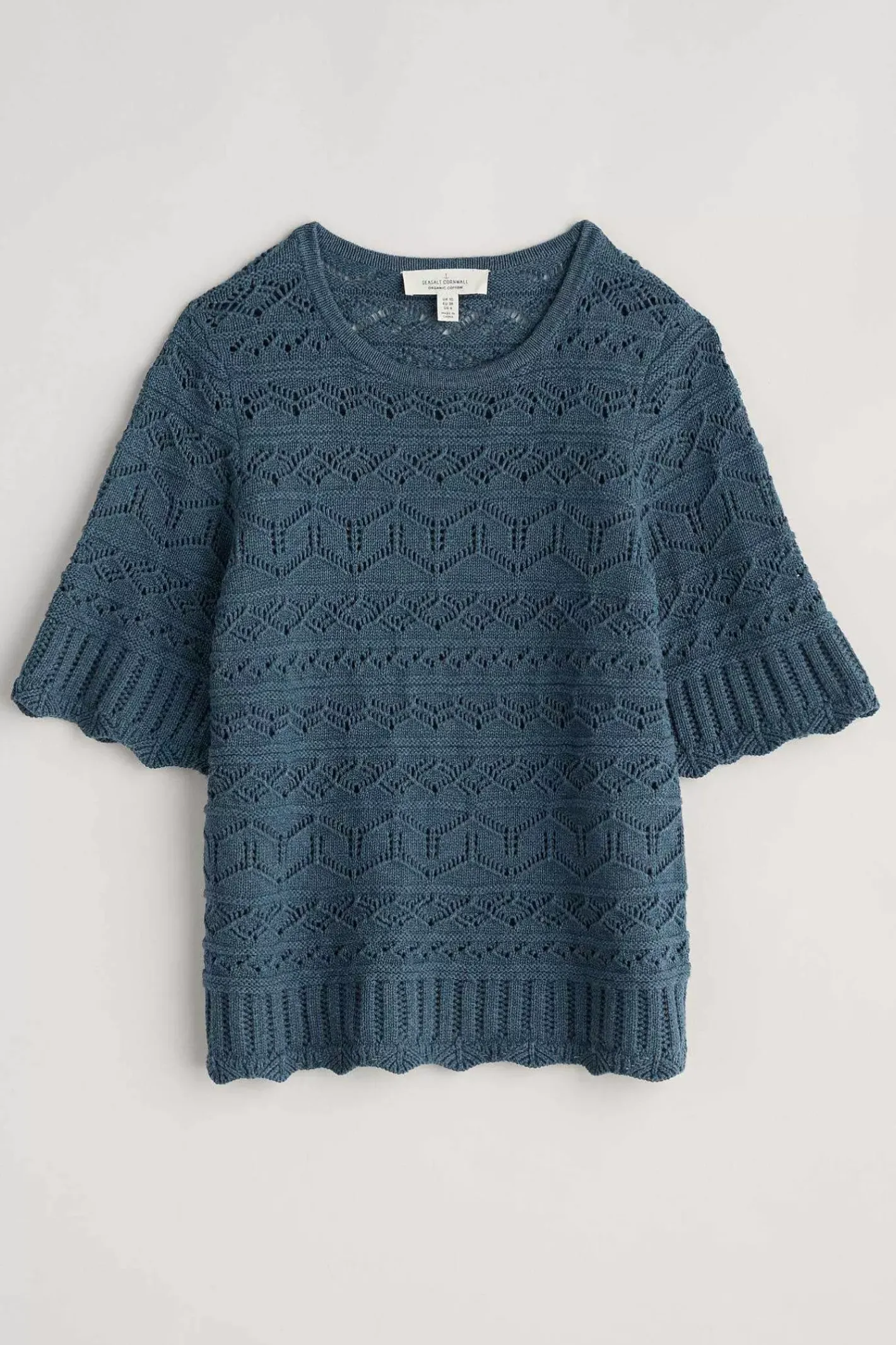 Women Seasalt Cornwall River Cross Pointelle Knit Top