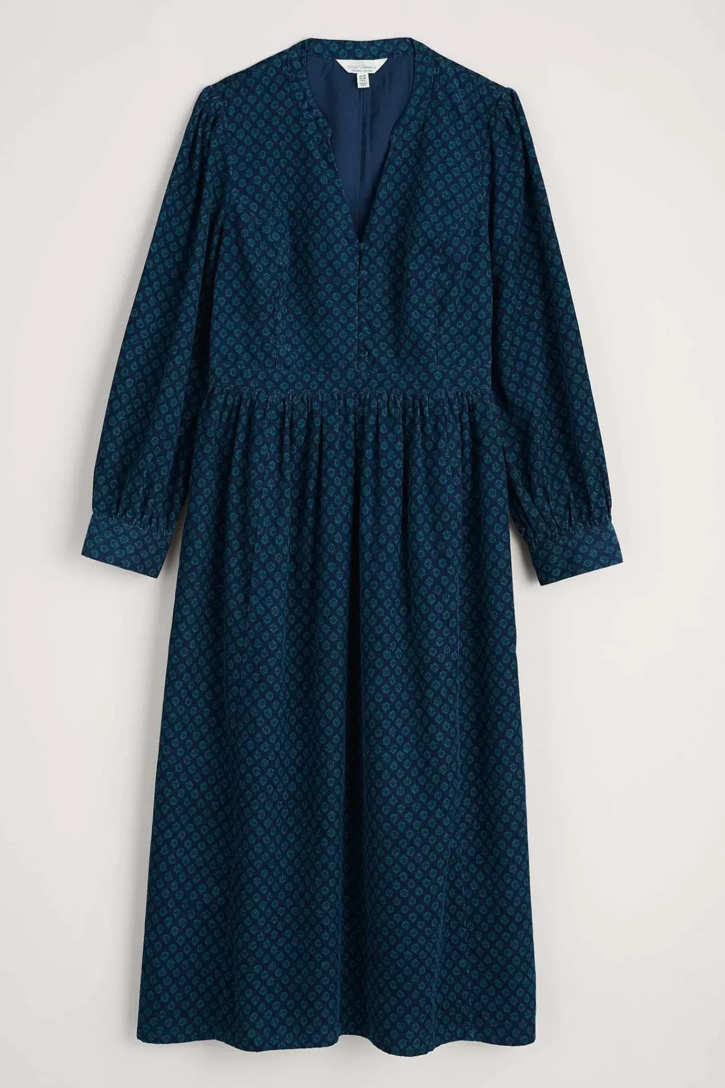 Women Seasalt Cornwall Rose Cottage Printed Cord Midi Dress