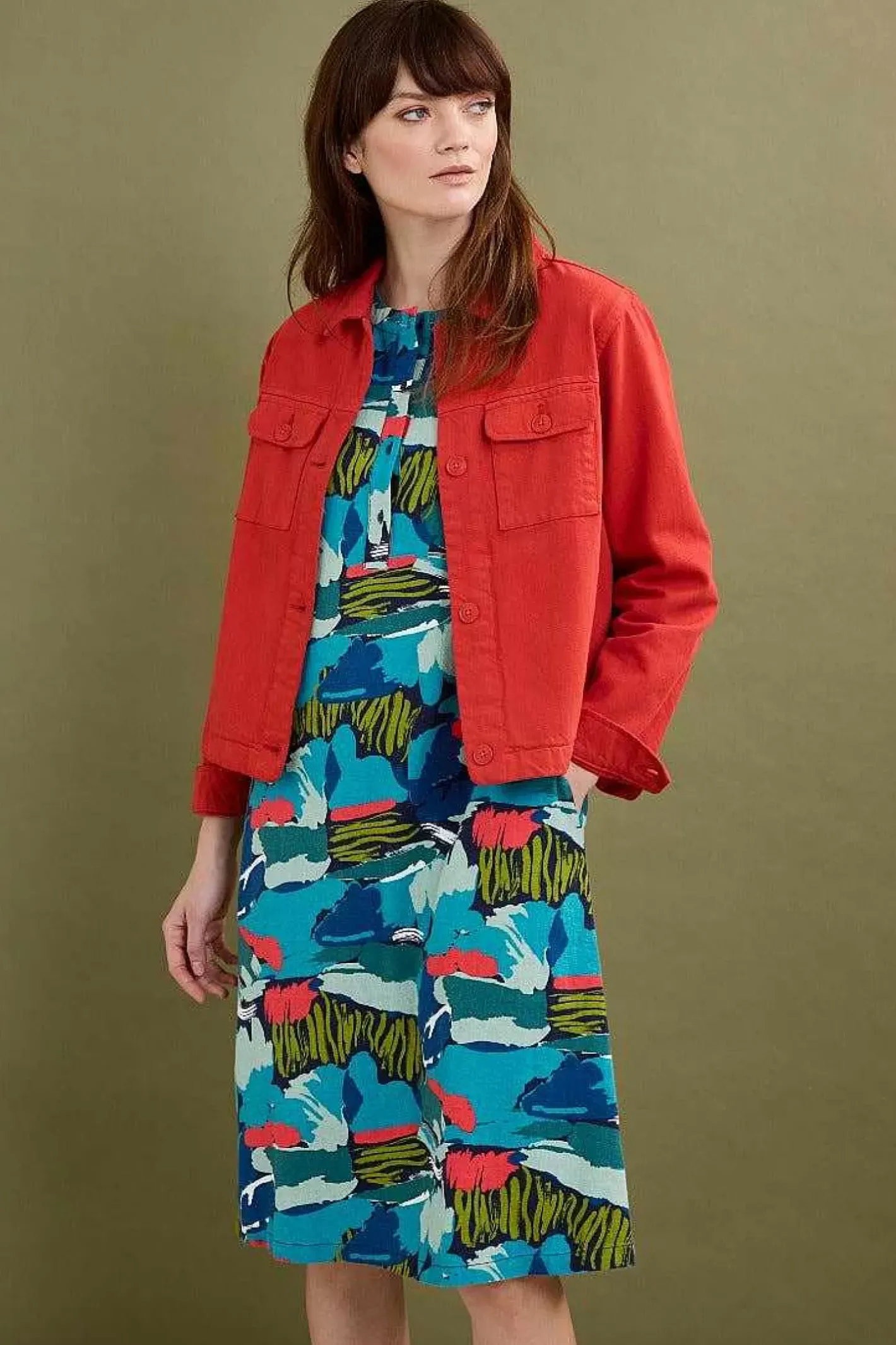 Women Seasalt Cornwall Sea Call A-Line Dress