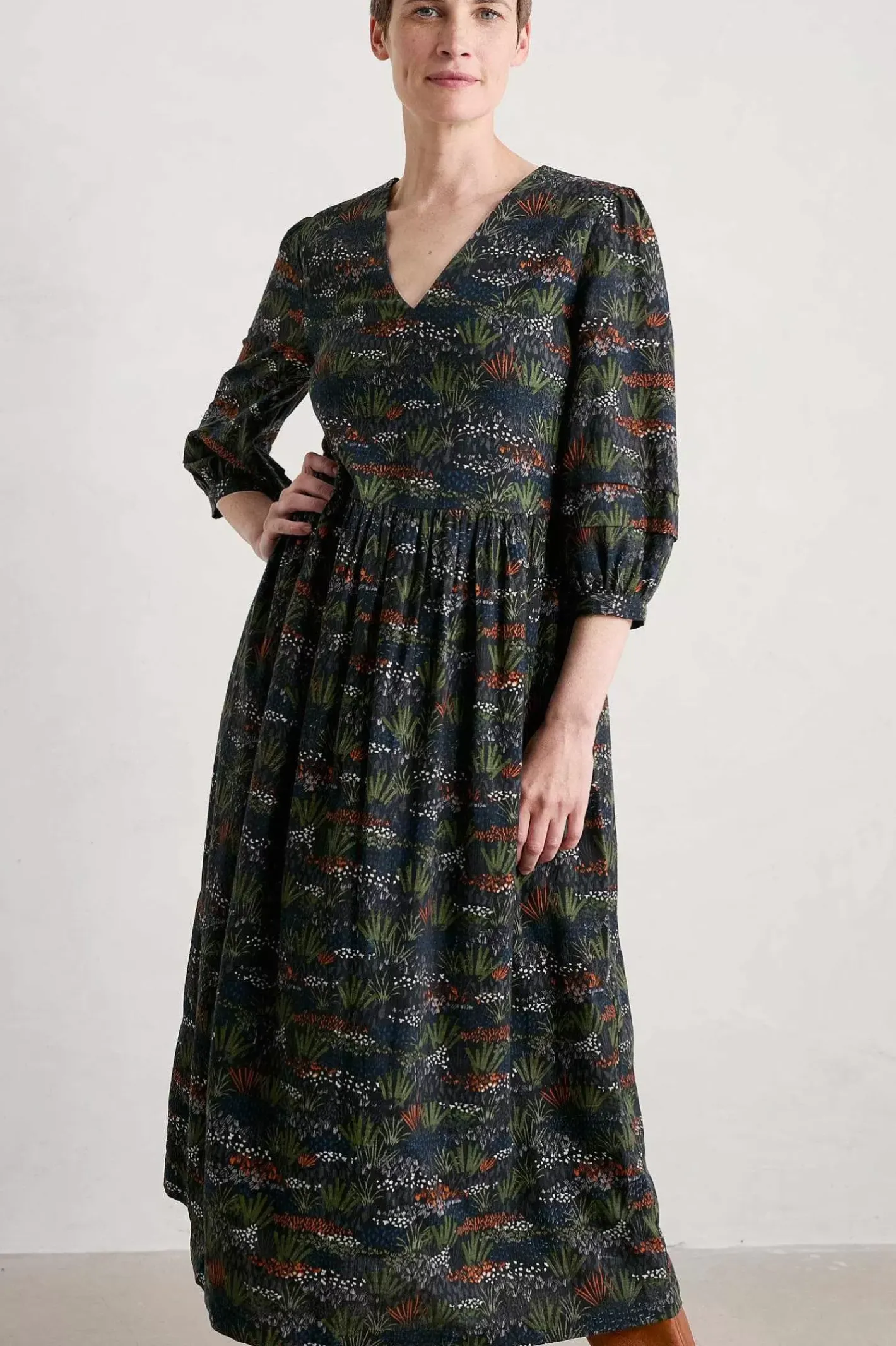 Women Seasalt Cornwall Sea Line Midi Dress