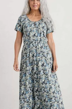Women Seasalt Cornwall Sea Studio Short Sleeve Dress